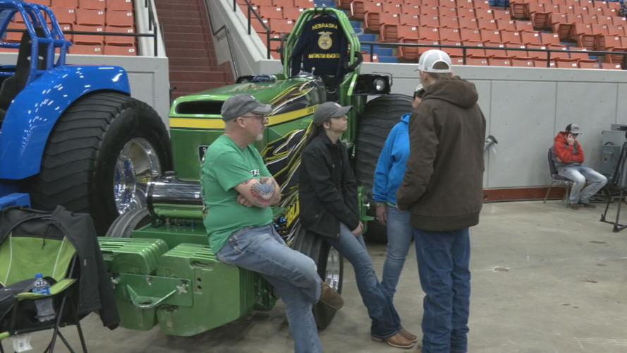 Dalie Paulsen's tractor, Sibling Rivalry, at Farm Machinery Show