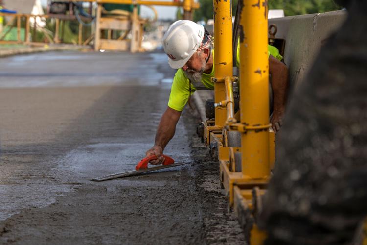 Crews work on new Brownsboro Road Bridge (Nov. 2021)