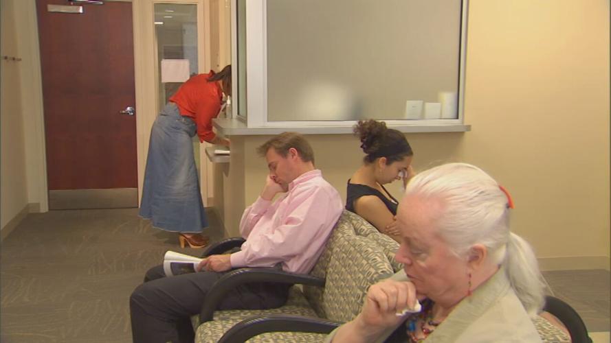 Patients in a doctor's office.