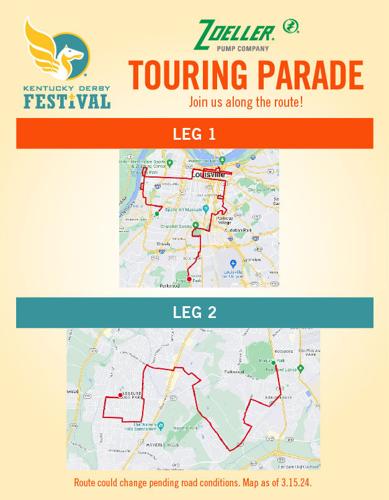 2024 Kentucky Derby Festival Touring Parade Map