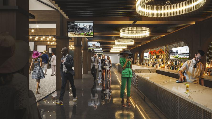 Churchill Downs rendering-Homestretch Club feature bar