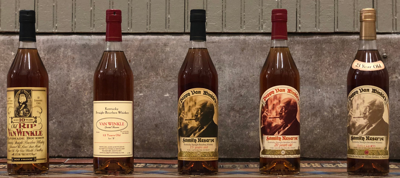 Bottles of Pappy Van Winkle