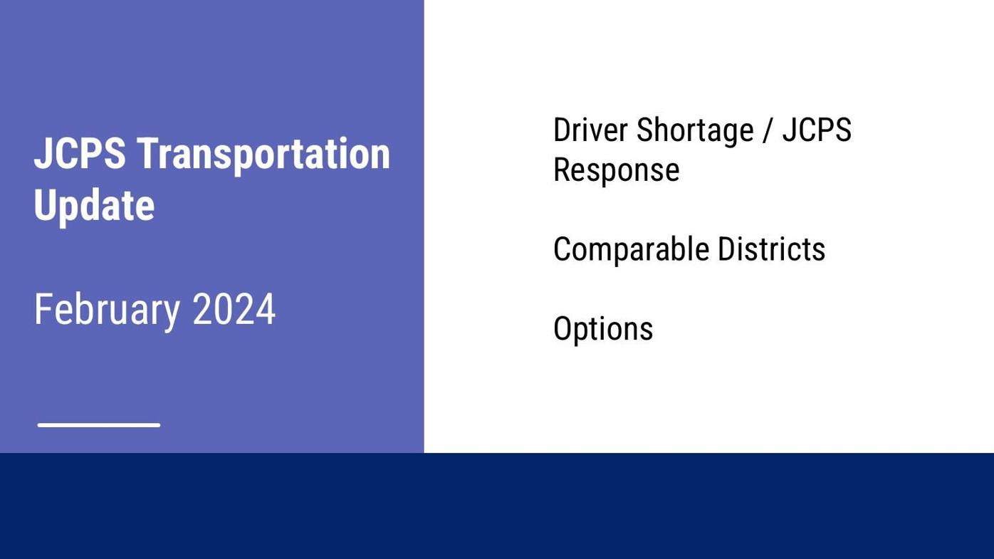 JCPS Transportation Update (February 2024)