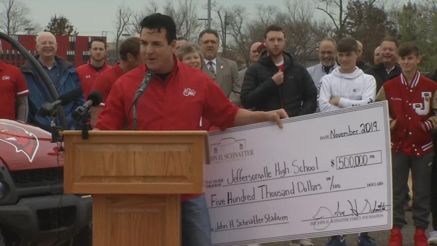 Nov. 21, 2019 groundbreaking at John H. Schnatter Stadium in Jeffersonville