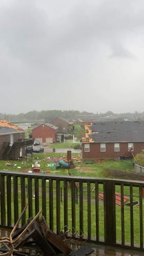 Tornado damage to homes in Boulder Creek Sub. in Jeff, Ind. - 4.2.24