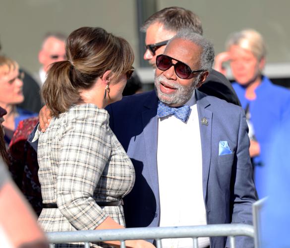 Sen. Gerald Neal speaks with Lt. Gov. Jacqueline Coleman.JPG
