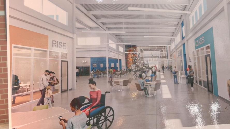 Rendering for the planned Norton Healthcare Goodwill Opportunity Campus in west Louisville