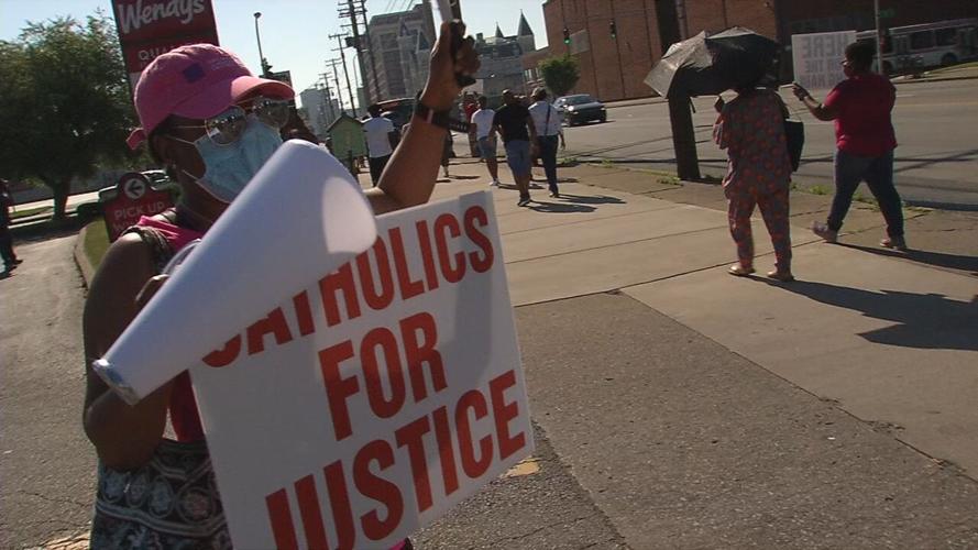 Catholics march down Broadway against racism - June 6, 2020