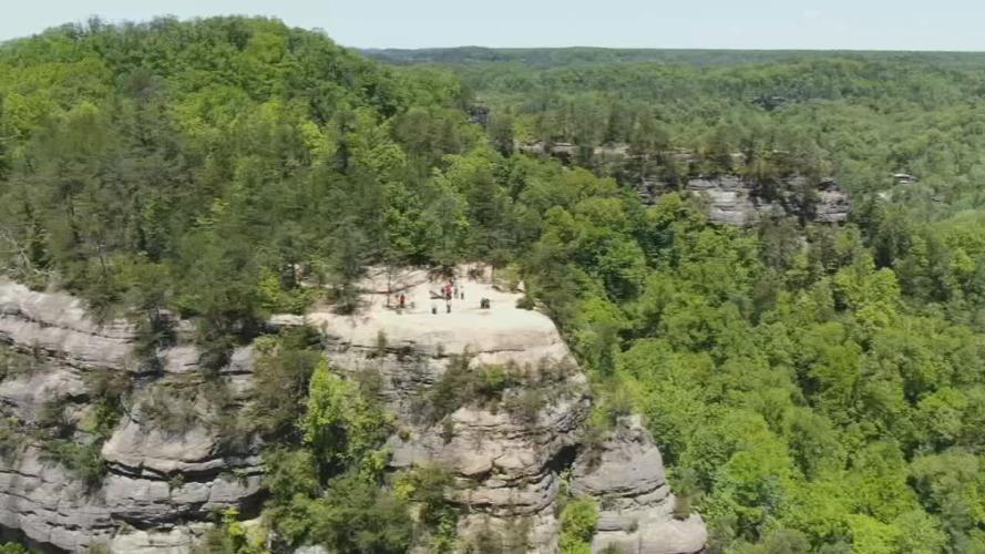 Aerial shot of Red River Gorge