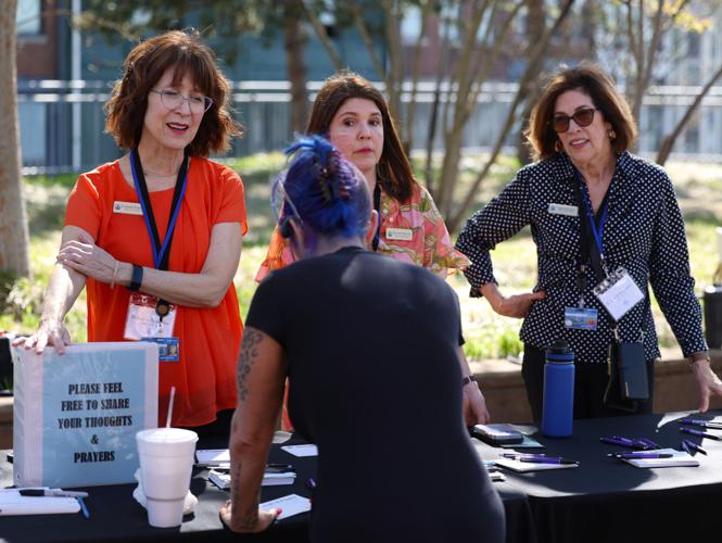 Support table set up at vigil.JPG