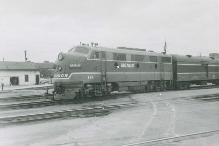 Monon Engine in 1960-New Albany-Floyd County Library photo.jpg