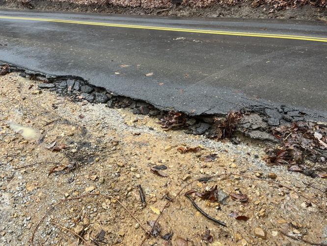 Debris on a bridge from Jan. 3, 2023 flooding in Bullitt County