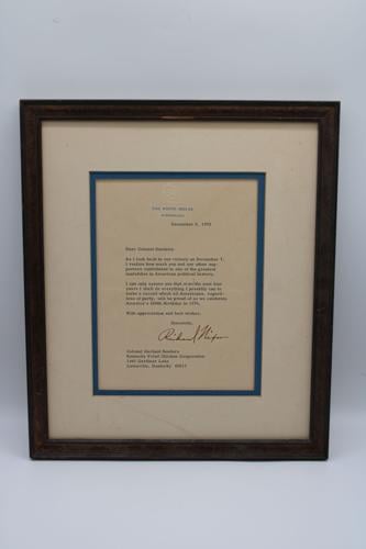 Letter from President Nixon to Colonel Sanders.JPG