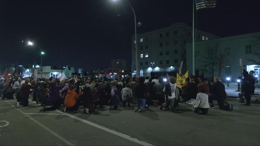 Downtown Louisville ICE fatal shooting protest 1-8-26