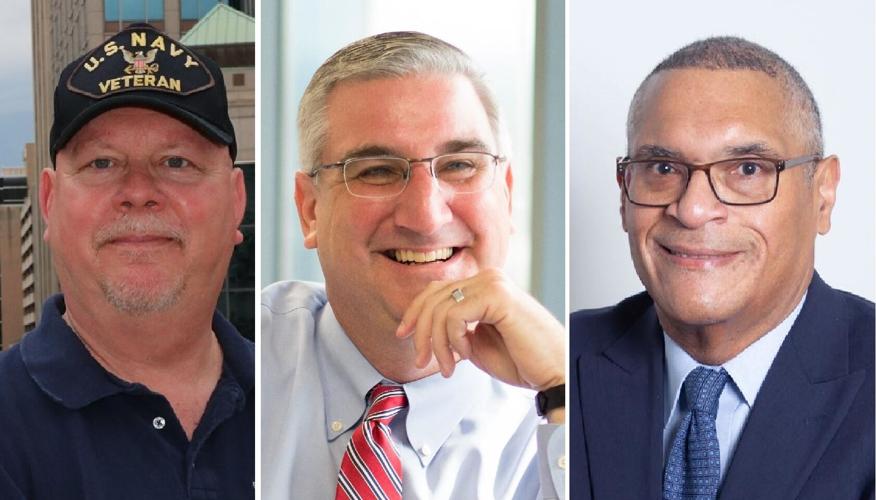 INDIANA GOV CANDIDATES - DONALD RAINWATER - ERIC HOLCOMB - WOODY MYERS.jpg