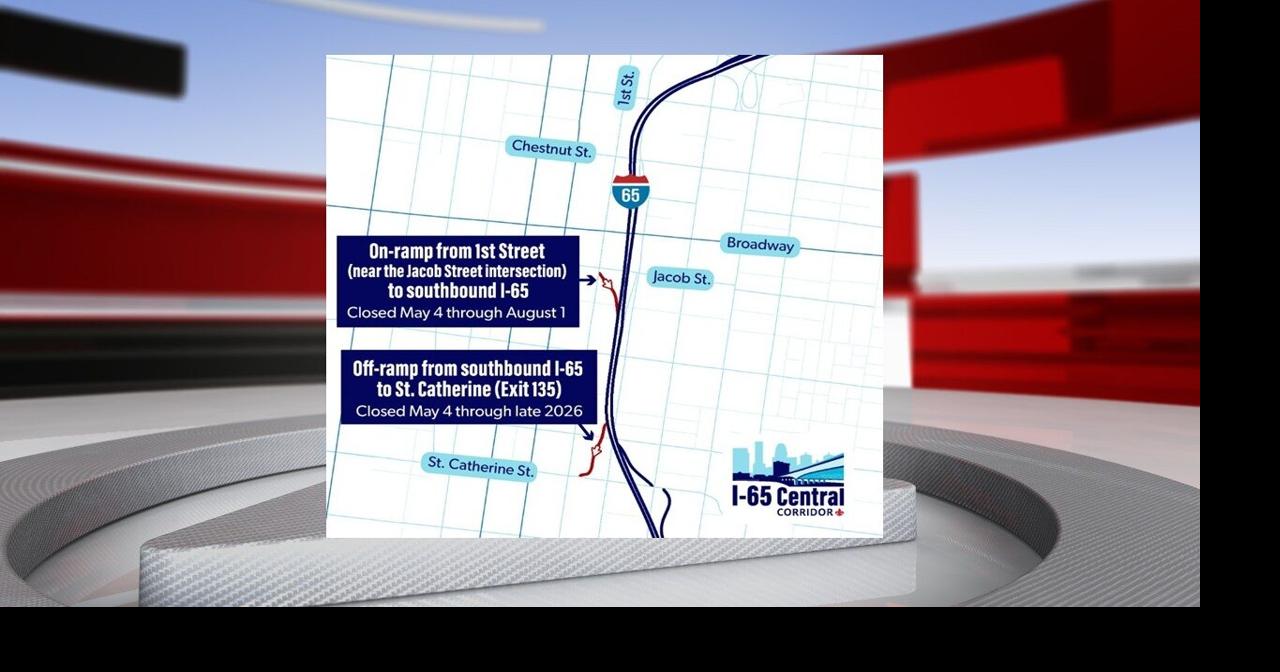 Read moreOvernight I-65 South ramp, lane closures begin May 4 ahead of major Louisville project