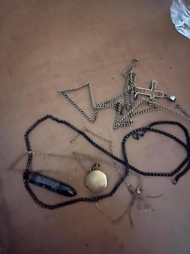 Jewelry scorced by lightning strike