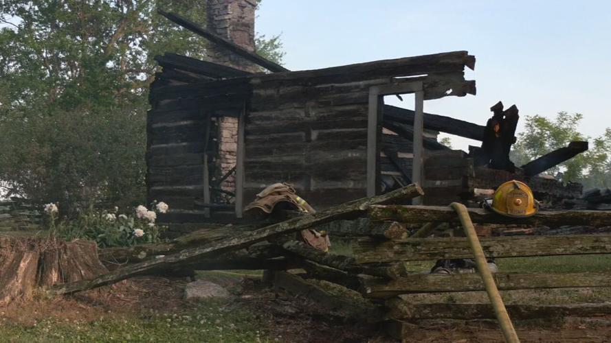 Cabin at George Rogers Clark historic site fire 20.jpeg