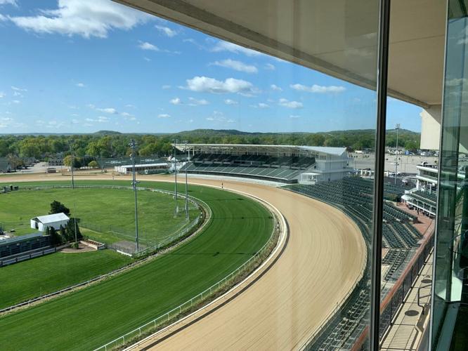 View of first turn from Track announcer box