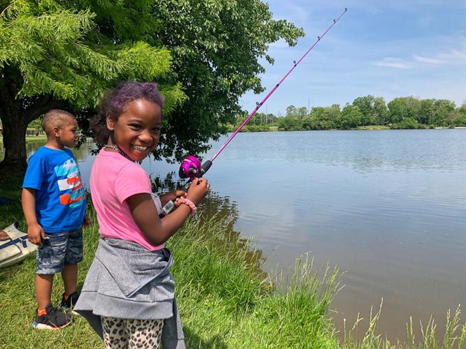 Children fishing in the United States