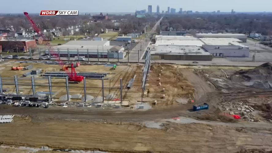 SkyCam view of Urban League Sports and Learning Complex construction