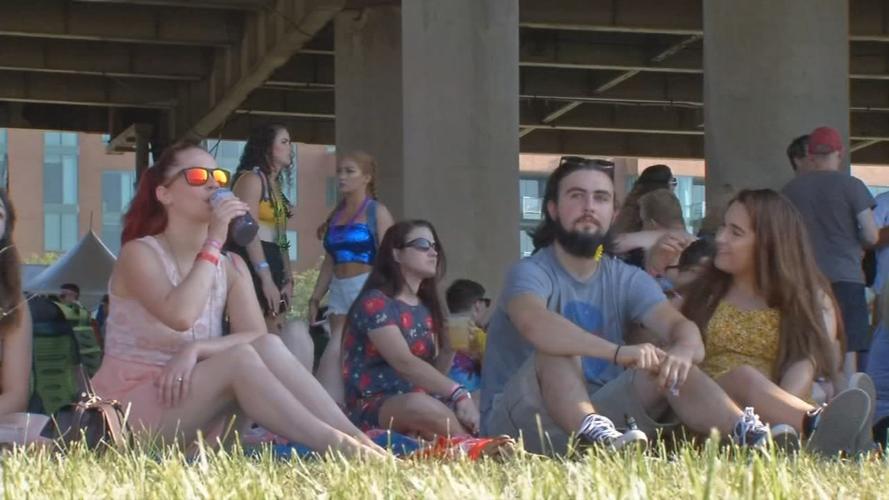 Attendees at Waterfront Park for the Forecastle Festival