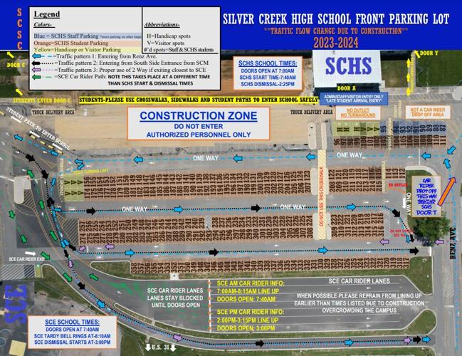 Silver Creek Traffic Pattern during construction