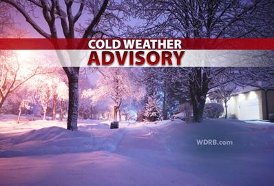 Cold Weather Advisory issued for our area