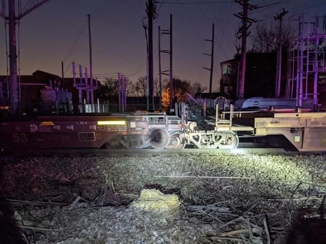 Train derailment in New Albany, Indiana April 4, 2021