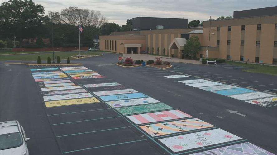 parking lot murals