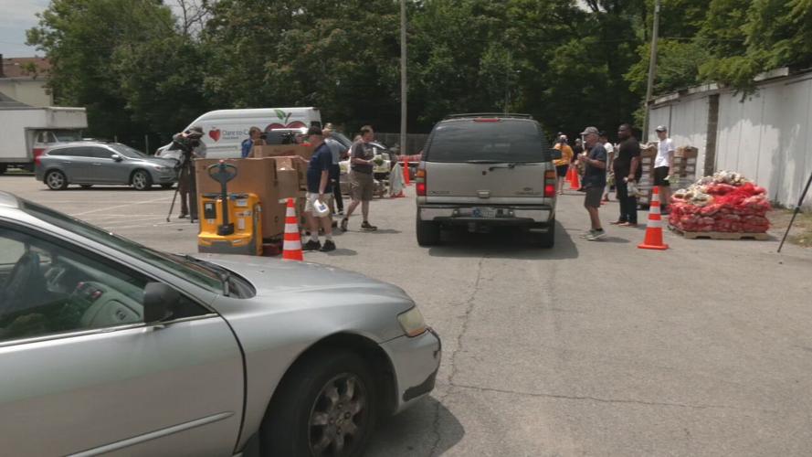 West Louisville pop-up food pantry 7-9-24