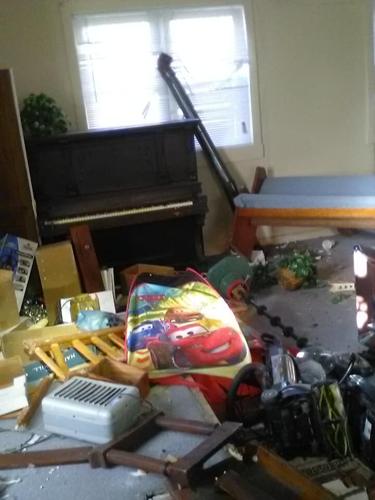 Damage to South Fork Church of God in Powell County, Kentucky after vandals break in