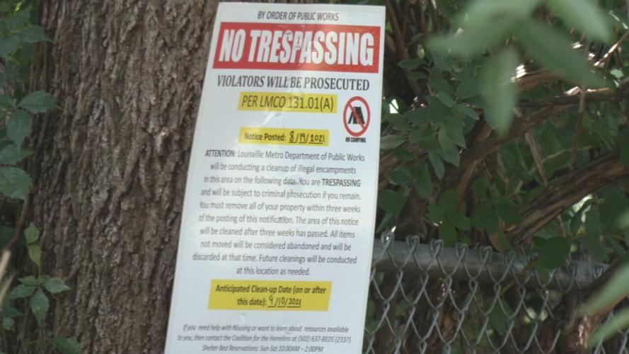 City posts 21-day notice at Louisville homeless camp