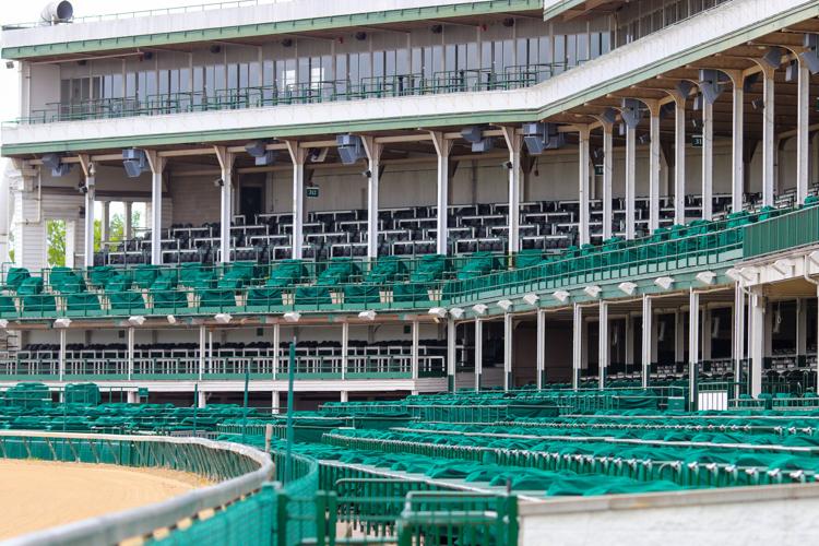 EMPTY CHURCHILL DOWNS - VIRUS PANDEMIC - 4-29-2020  TURN ONE.jpg