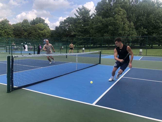Players play pickleball at E.P. Tom Sawyer State Park