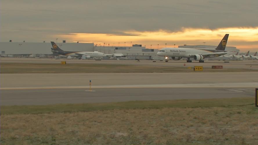 UPS plane at UPS Worldport in Louisville