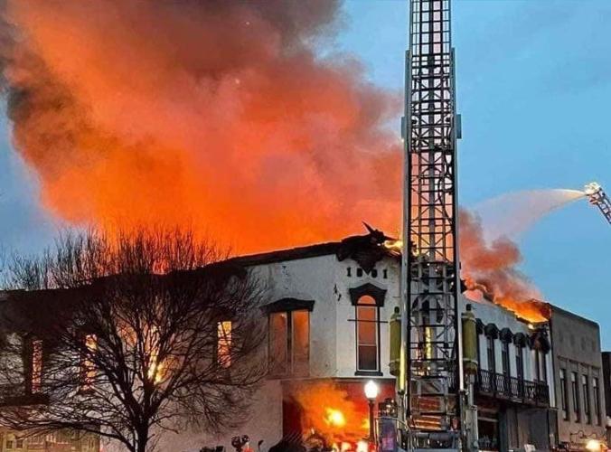 Fire at historic Siersdofers Building in downtown Carrollton on March 21-22, 2022