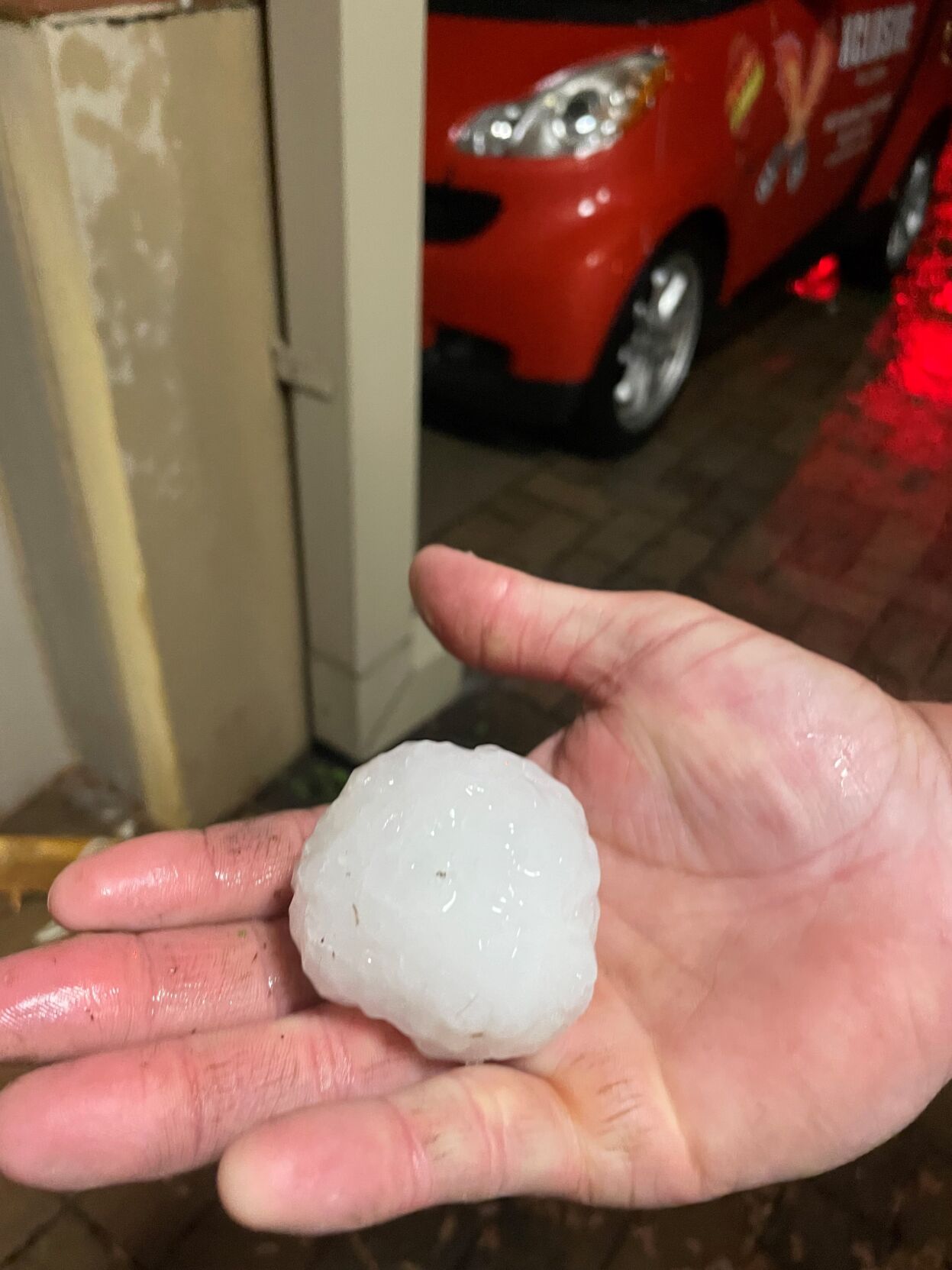 Hail at Beechmont fire station