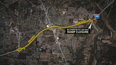 Billtown Road to I-265 Ramp Closure.png