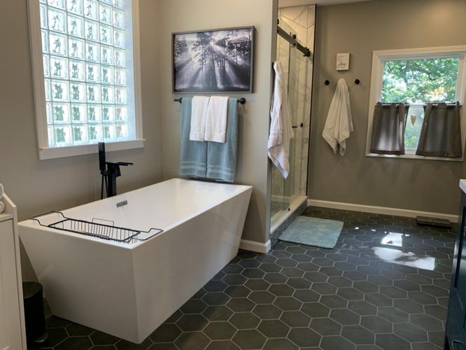 Mt. Washington sink hole house renovation bathroom tub