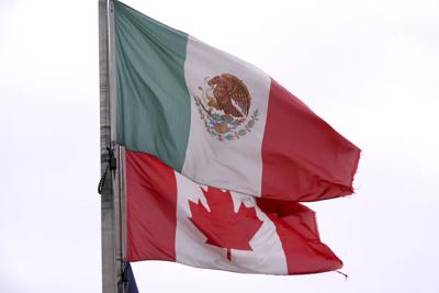 US Canada Mexico  flags -tariffs