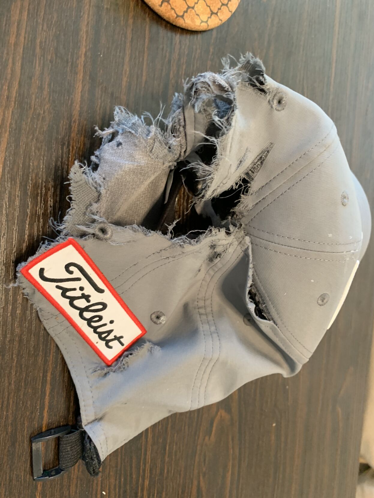 Hat shredded by lightning strike at Meadowbrook Golf Course in Lexington