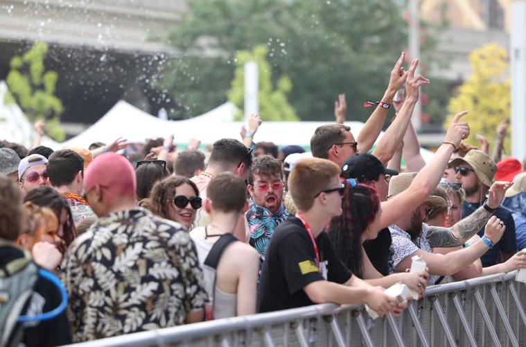 Crowd cheers at Forecastle during performance.JPG