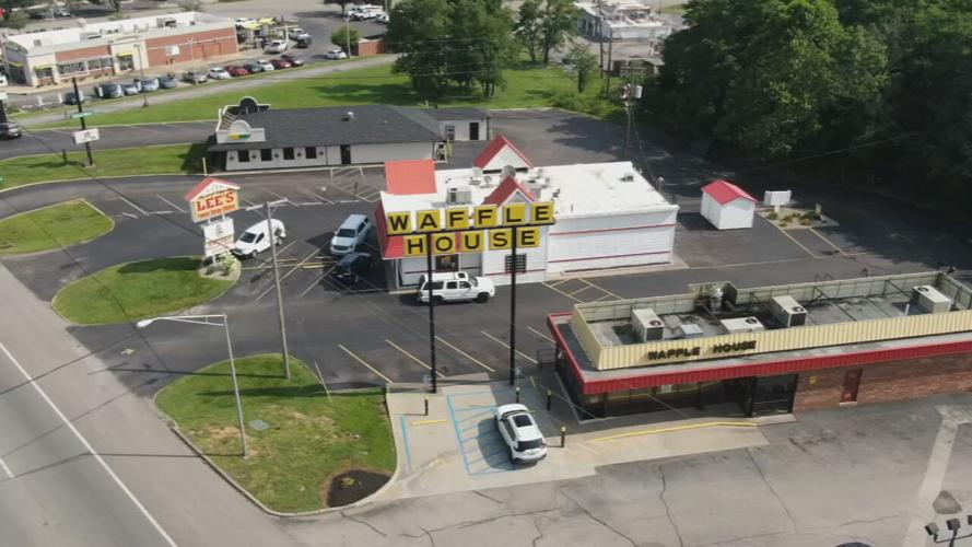 Aerial view of Waffle House in Radcliff, Kentucky
