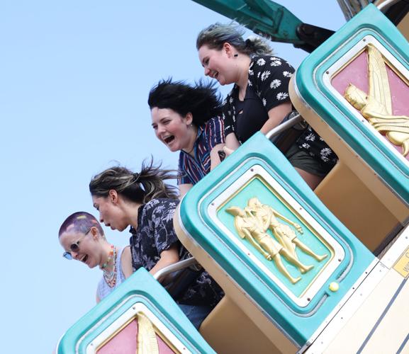 People on ride at state fair