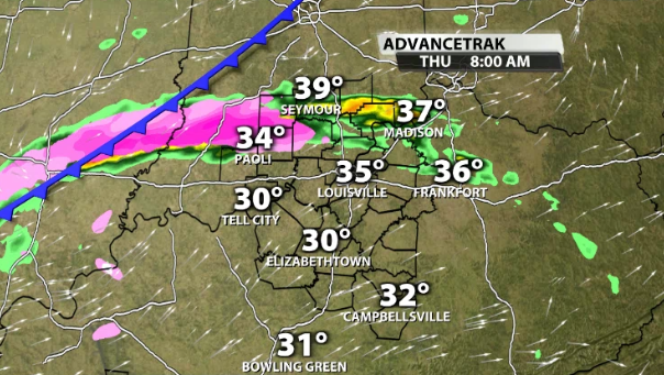 WINTRY MIX: Timing Out Rain & Snow Showers... | Weather Blog | Wdrb.com