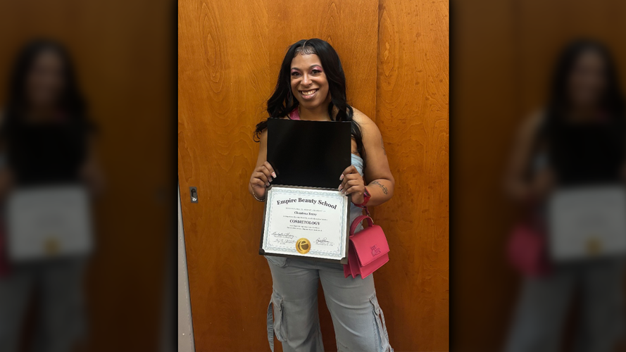 Chantrea Terry recently graduated from Empire Beauty School