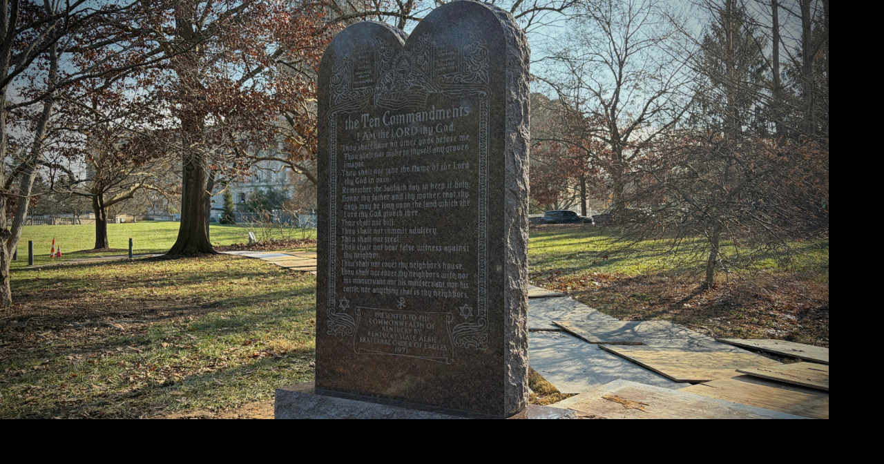 Ten Commandments monument restored to Kentucky Capitol grounds