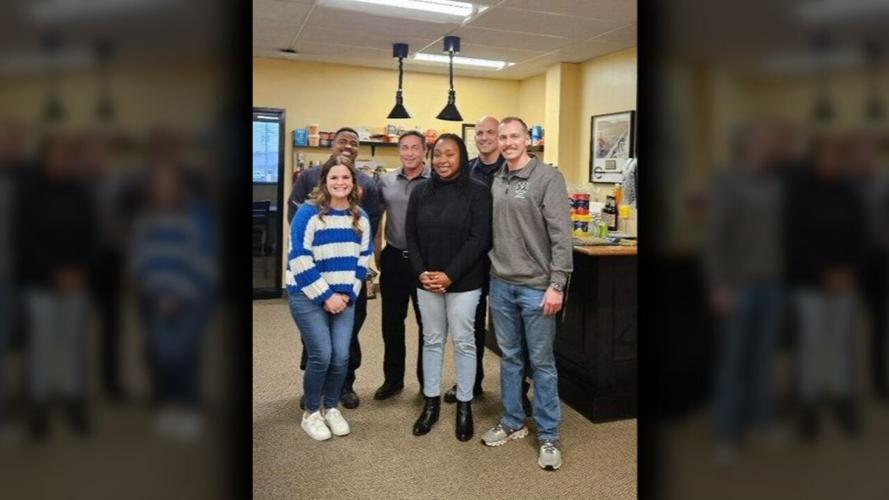 Sysco driver Sydney Thomas meets Louisville firefighters who rescued her