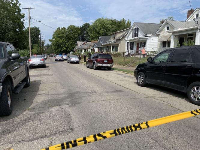 LMPD investigators at shooting scene at 21st and W. Gaulbert
